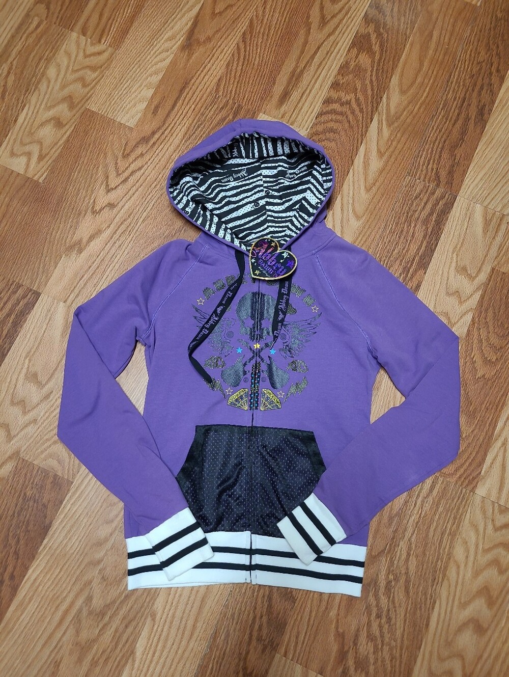 VTG Y2K Deadstock Avril Lavigne Abbey Dawn Full Zip Hoodie Punk Scene NWT Large